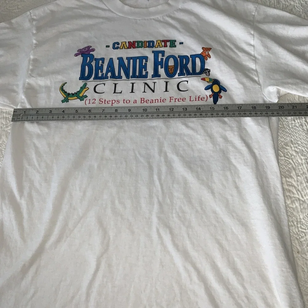 Vintage Ty Beanie Ford Clinic Baby Collectors Tee T-shirt L‎ 1998 Excellent 90's - Picture 6 of 9